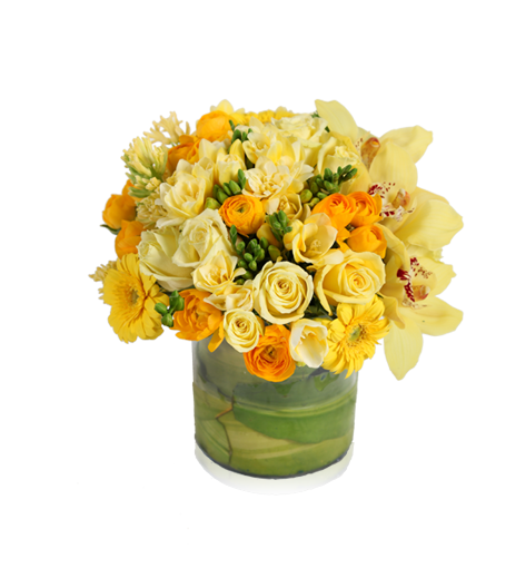 Bouquet amarelo em jarra